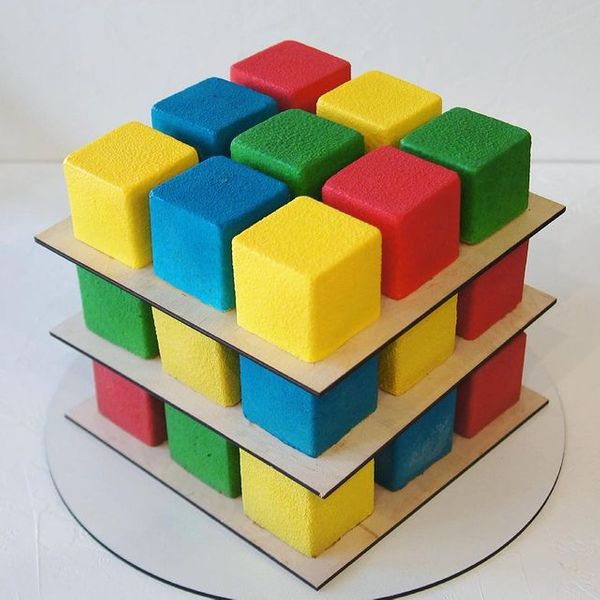 Торт "Разноцветный куб"