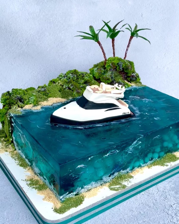 Торт "Море с яхтой" | Фото №2