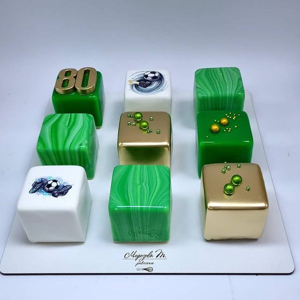 Торт "Зелёный куб"