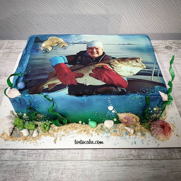 Торт "Фото рыбака"