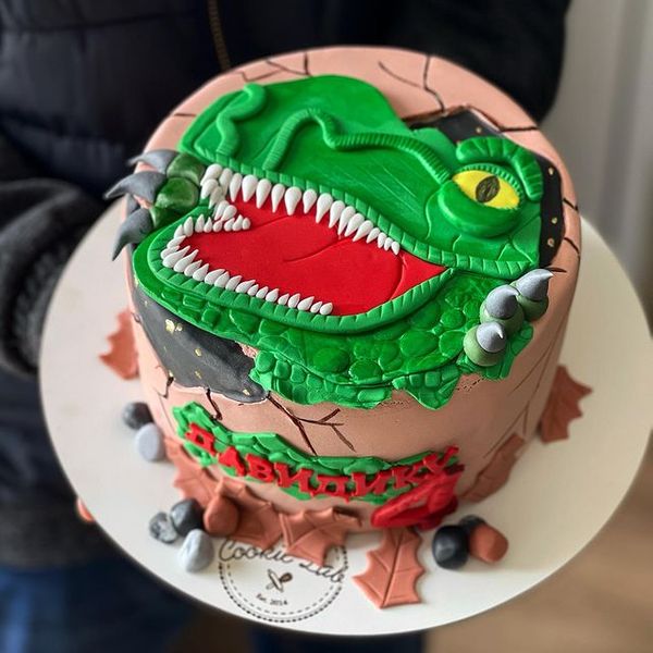 Торт "Голова динозавра"