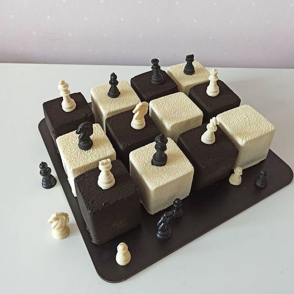 Торт "Мусовая шахматка"