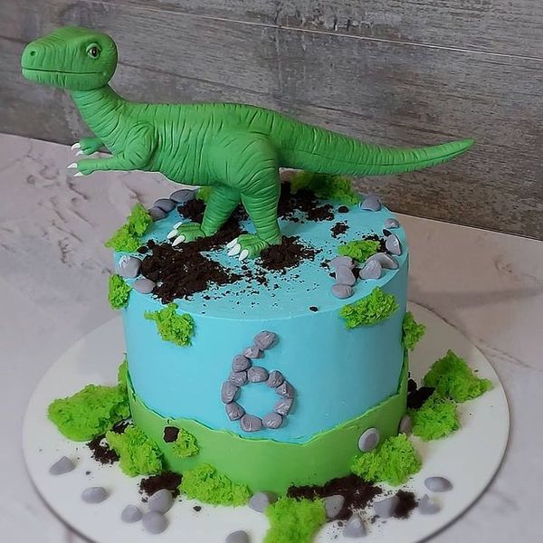 Торт "Динозавры повсюду"
