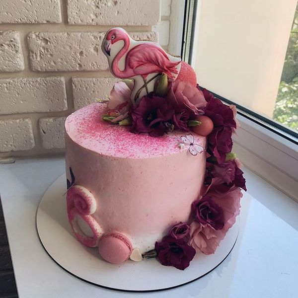 Торт "Грация фламинго"