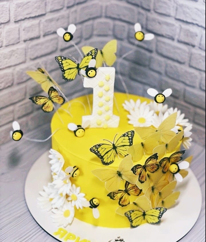 Торт "Жёлтые бабочки" | Фото №2