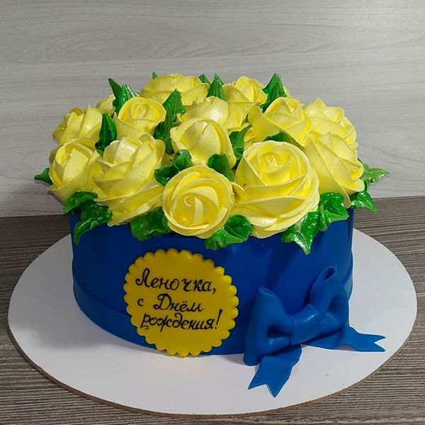 Торт "Желтые розы"