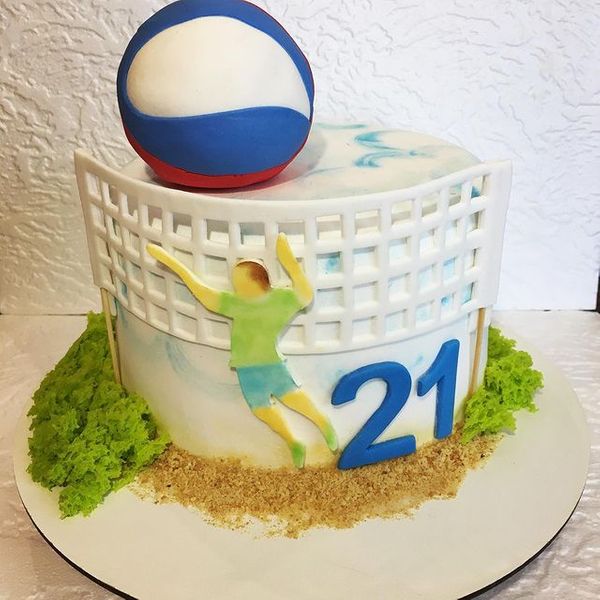 Торт "Волейбольная сетка"
