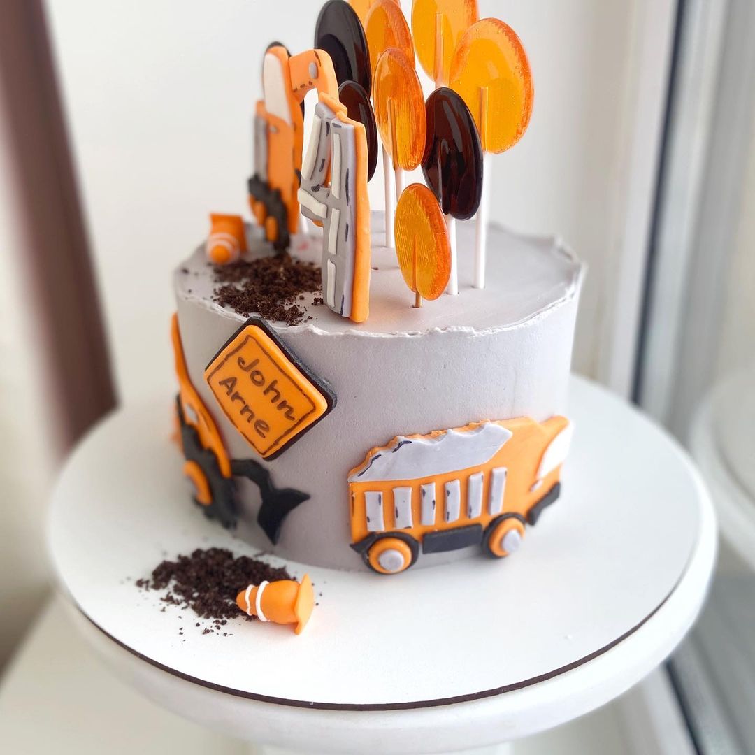 Торт "Оранжевый трактор" | Фото №2
